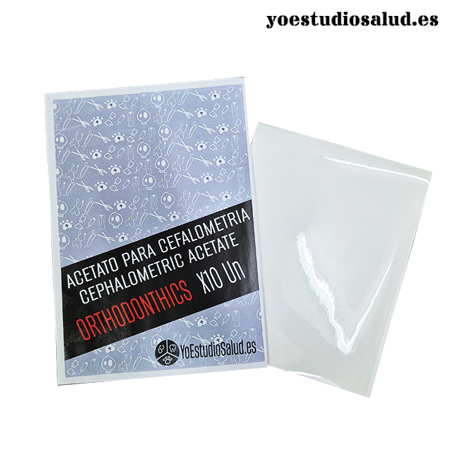 ORTODONCIA ACETATO PARA CEFALOMETRIA X 10 HOJAS